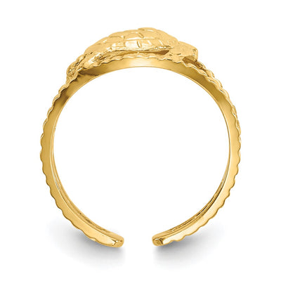 14K Turtle Toe Ring