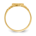 14K Satin Children's Heart Signet Ring view