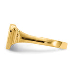 14K Satin Children's Heart Signet Ring view