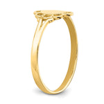 14K Filigree Oval Polished Center Baby Signet Ring view