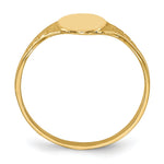 14K Oval Polished Child Signet Ring view