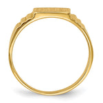 14K Rectangular Satin Baby Signet Ring view