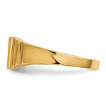 14K Rectangular Satin Baby Signet Ring view