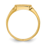 14K Square Polished Baby Signet Ring view