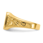 14K Square Polished Baby Signet Ring view