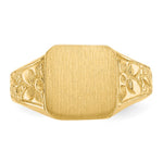 14K Square Polished Baby Signet Ring view