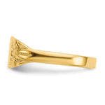 14K Polished Rectangular Baby Signet Ring view