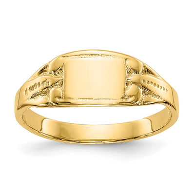 14K gold signet ring
