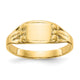 14K Polished Rectangular Baby Signet Ring
