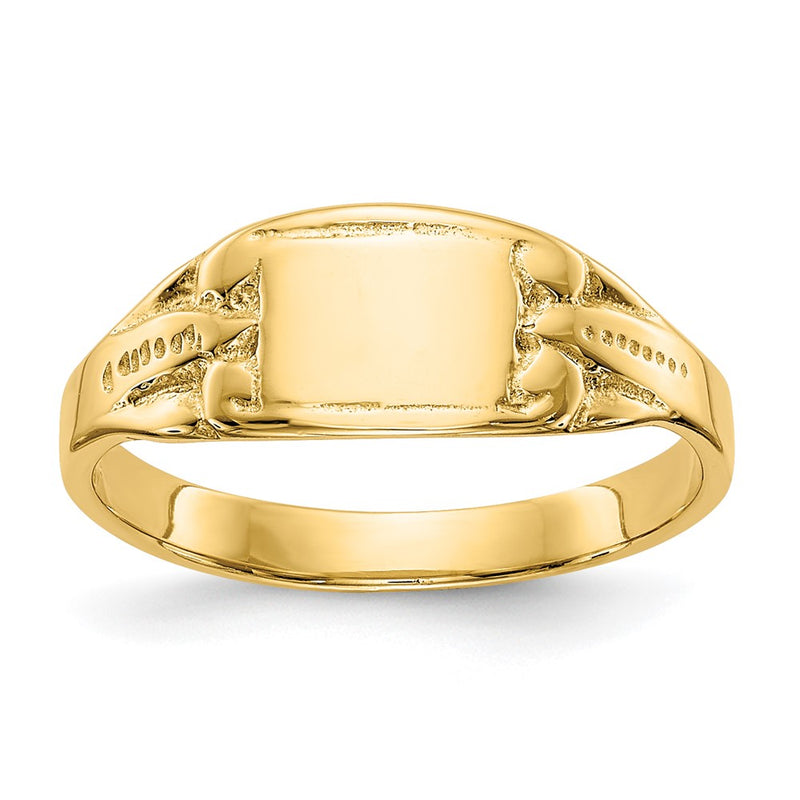 14K gold signet ring