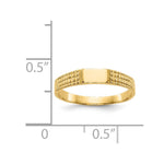 14K Polished Baby Signet Band Ring view