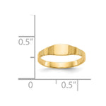 14K Polished Square Baby Signet Ring view