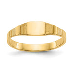 14K Polished Square Baby Signet Ring view
