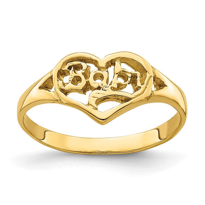 14K gold heart ring