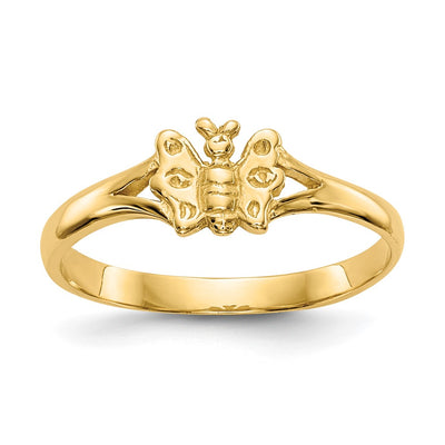 14K gold butterfly ring