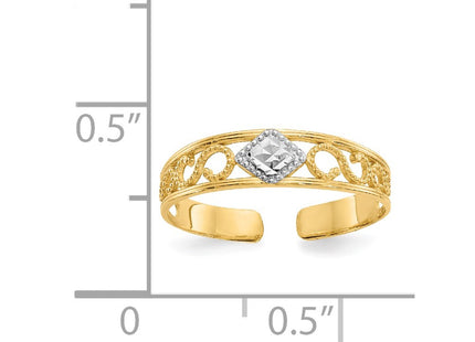 14k Yellow & Rhodium Rings Style R552 - Classique Jewelry Inc.