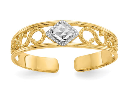 14k Yellow & Rhodium Rings Style R552 - Classique Jewelry Inc.