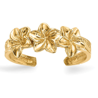 14K gold flower ring