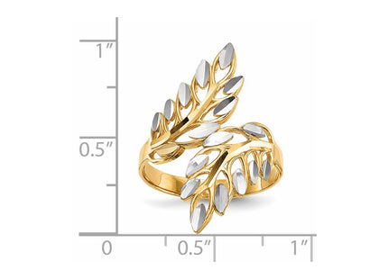 14k Yellow & Rhodium Rings Style R574 - Classique Jewelry Inc.