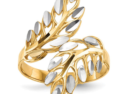 14k Yellow & Rhodium Rings Style R574 - Classique Jewelry Inc.