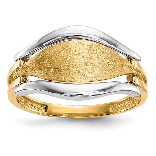 14k Two-tone Rings Style R575 - Classique Jewelry Inc.