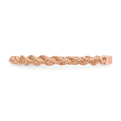 14K Rose Gold Polished Twisted Rope Ring