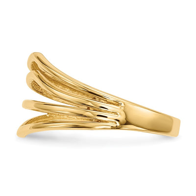 14K Gold Polished 4-Bar Ring