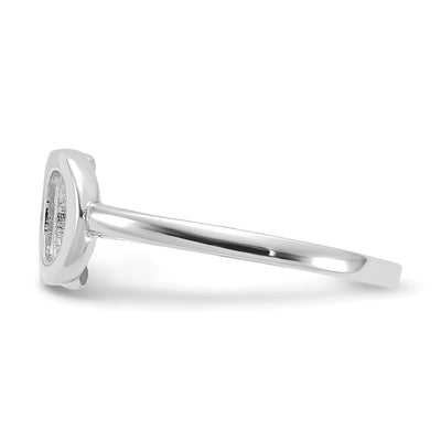 14K White Gold Polished X-O Ring