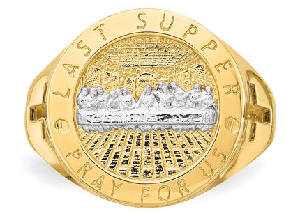 14k Yellow & Rhodium Rings Style R668 - Classique Jewelry Inc.