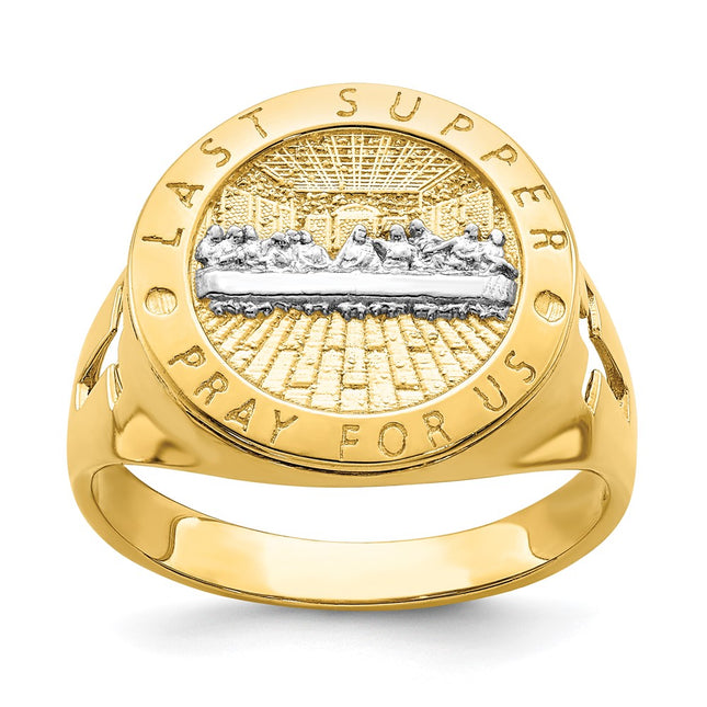 14k Yellow & Rhodium Rings Style R668 - Classique Jewelry Inc.