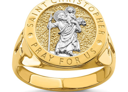 14k Yellow & Rhodium Rings Style R669 - Classique Jewelry Inc.