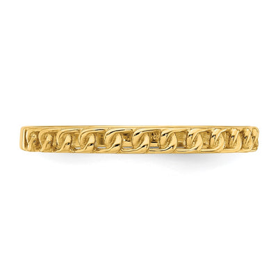 14K Link Design Ring