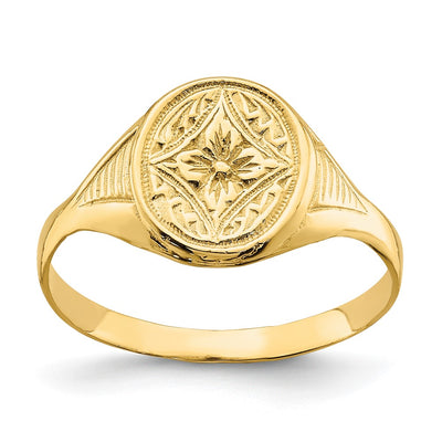 14K gold diamond oval ring