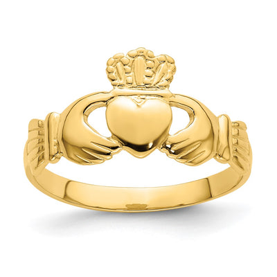14K gold claddagh ring