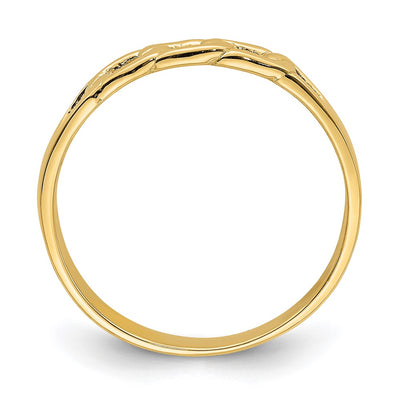 14K Polished Link Band Ring