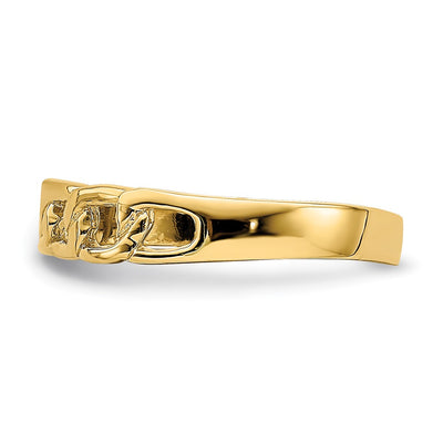 14K Polished Link Band Ring