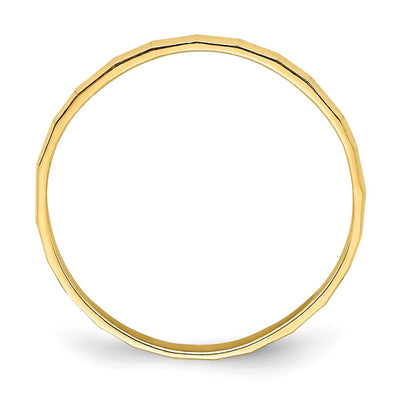14K Bamboo Texture Band Childs Ring