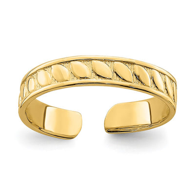 14K gold leaf ring