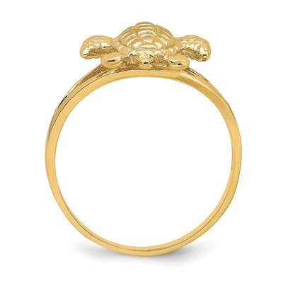 14K Textured Sea Turtle Ring