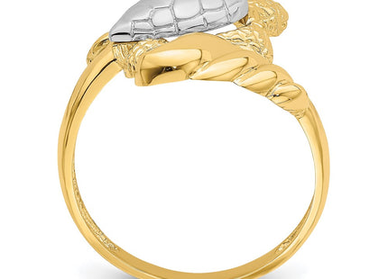 14k Yellow & Rhodium Rings Style R843 - Classique Jewelry Inc.