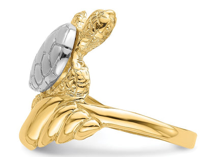 14k Yellow & Rhodium Rings Style R843 - Classique Jewelry Inc.