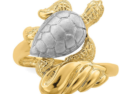 14k Yellow & Rhodium Rings Style R843 - Classique Jewelry Inc.