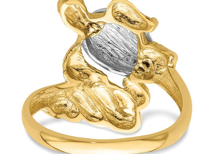 14k Yellow & Rhodium Rings Style R843 - Classique Jewelry Inc.