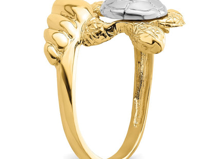 14k Yellow & Rhodium Rings Style R843 - Classique Jewelry Inc.