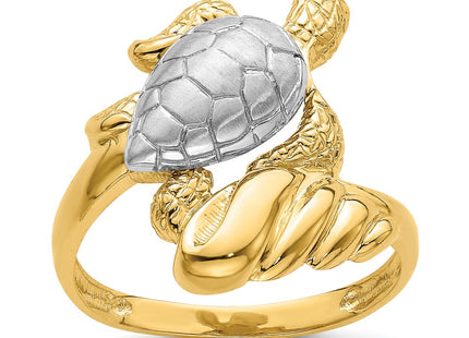 14k Yellow & Rhodium Rings Style R843 - Classique Jewelry Inc.