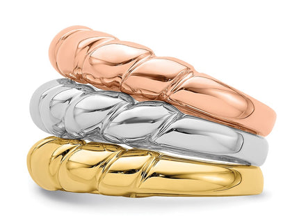 14k Tri-Color Jewelry Style R886 - Classique Jewelry Inc.