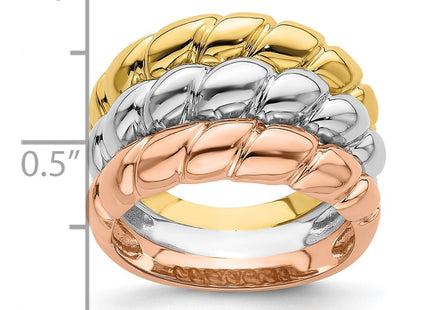 14k Tri-Color Jewelry Style R886 - Classique Jewelry Inc.