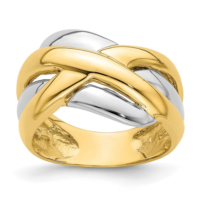 14k Two-tone Rings Style R891 - Classique Jewelry Inc.