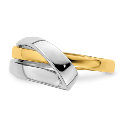 14K Two-Tone Polished w/ Folded Design Band