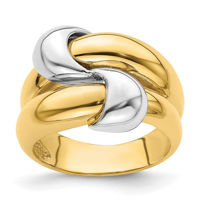 14k Two-tone Jewelry Style R906 - Classique Jewelry Inc.